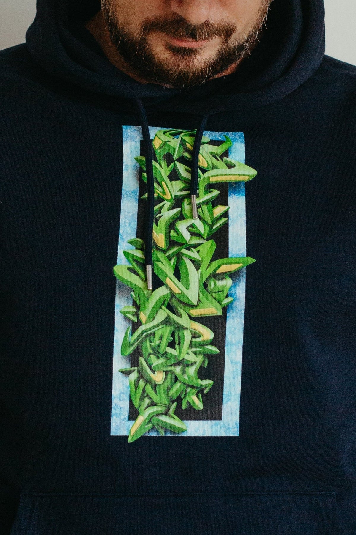 3D Alphabet Organic Hoodie