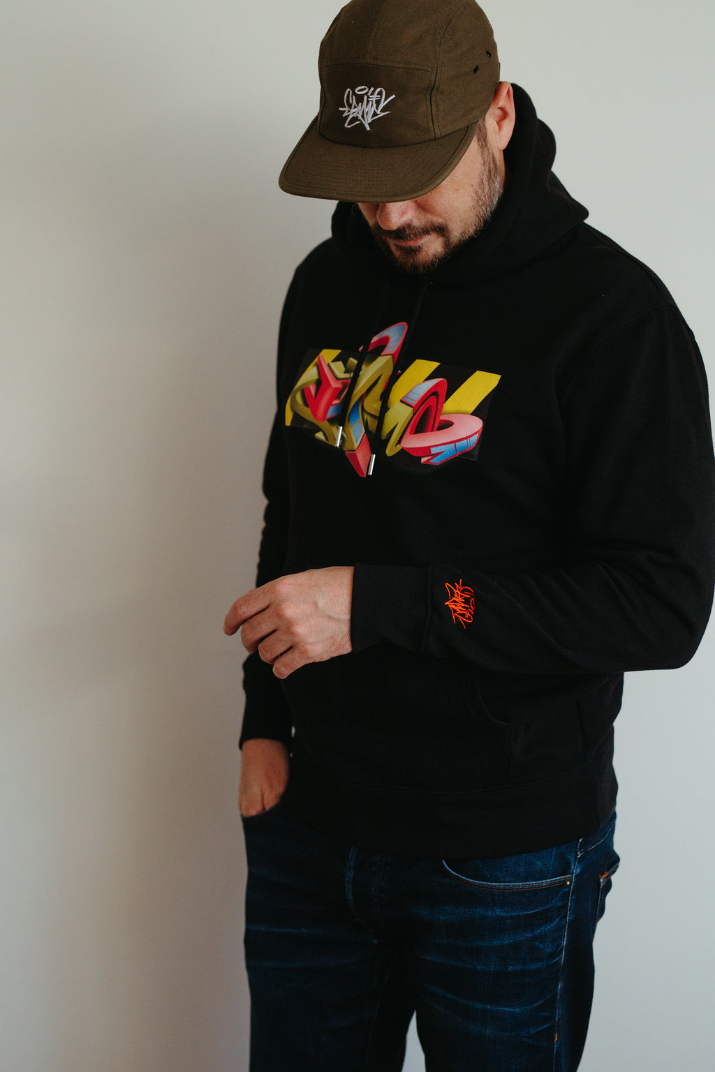 Bang 3d graffiti hoodie 100% organic cotton