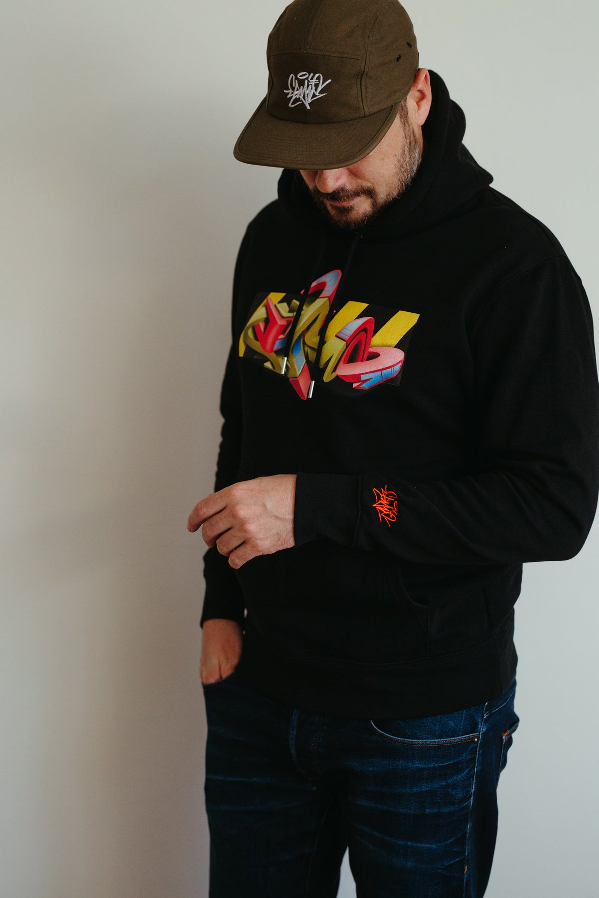 Bang 3d graffiti hoodie 100% organic cotton