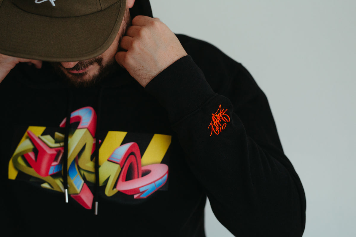Bang 3d graffiti hoodie 100% organic cotton