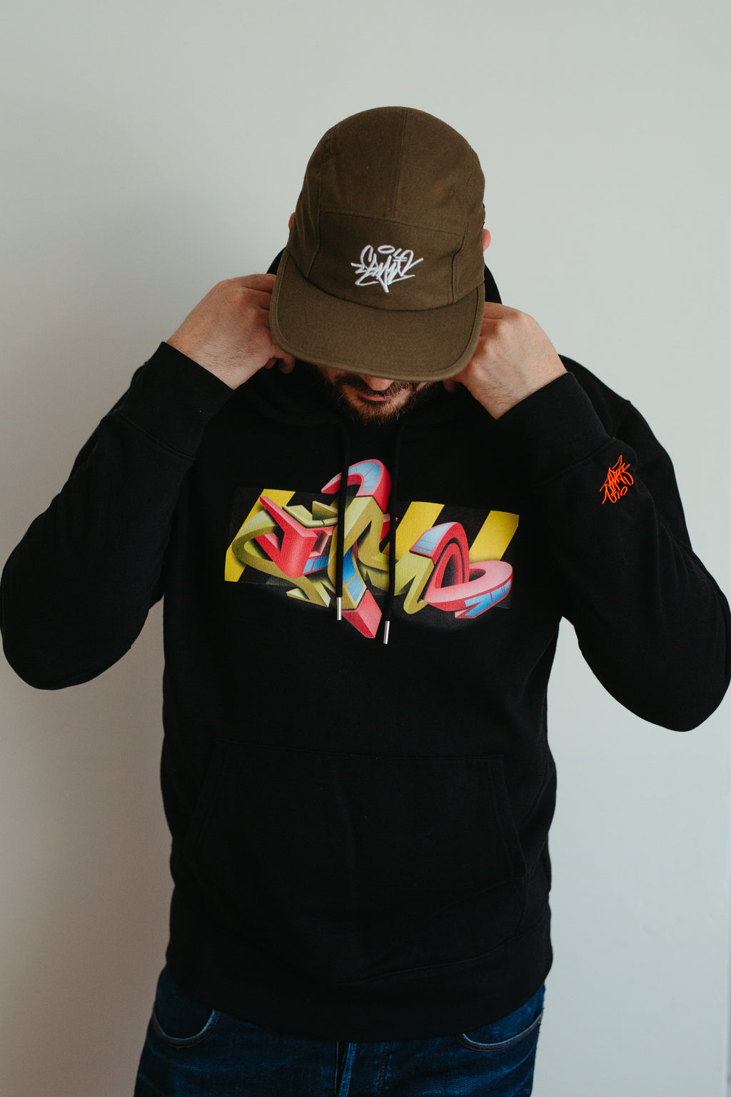 Bang 3d graffiti hoodie 100% organic cotton