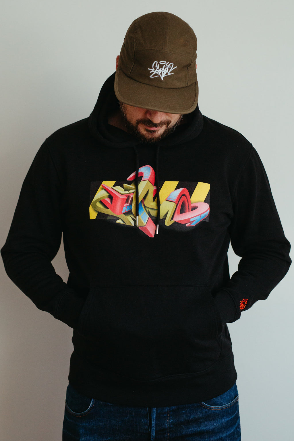 Bang 3d graffiti hoodie 100% organic cotton