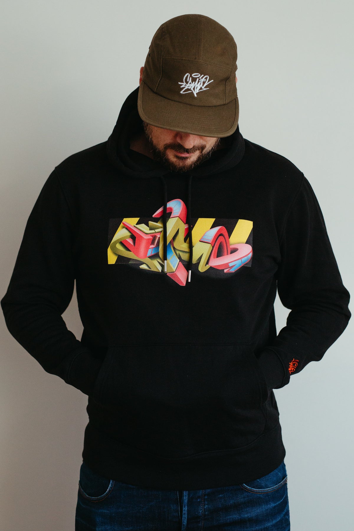 Bang 3d graffiti hoodie 100% organic cotton